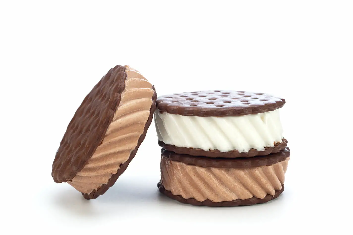 An image of ice cream sandwiches before being freeze-dried.